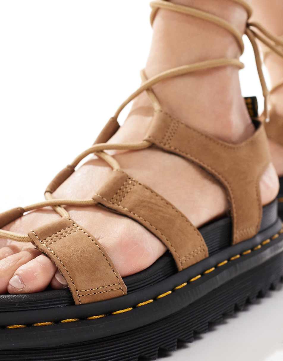 Dr Martens Nartilla sandals in sand nubuck