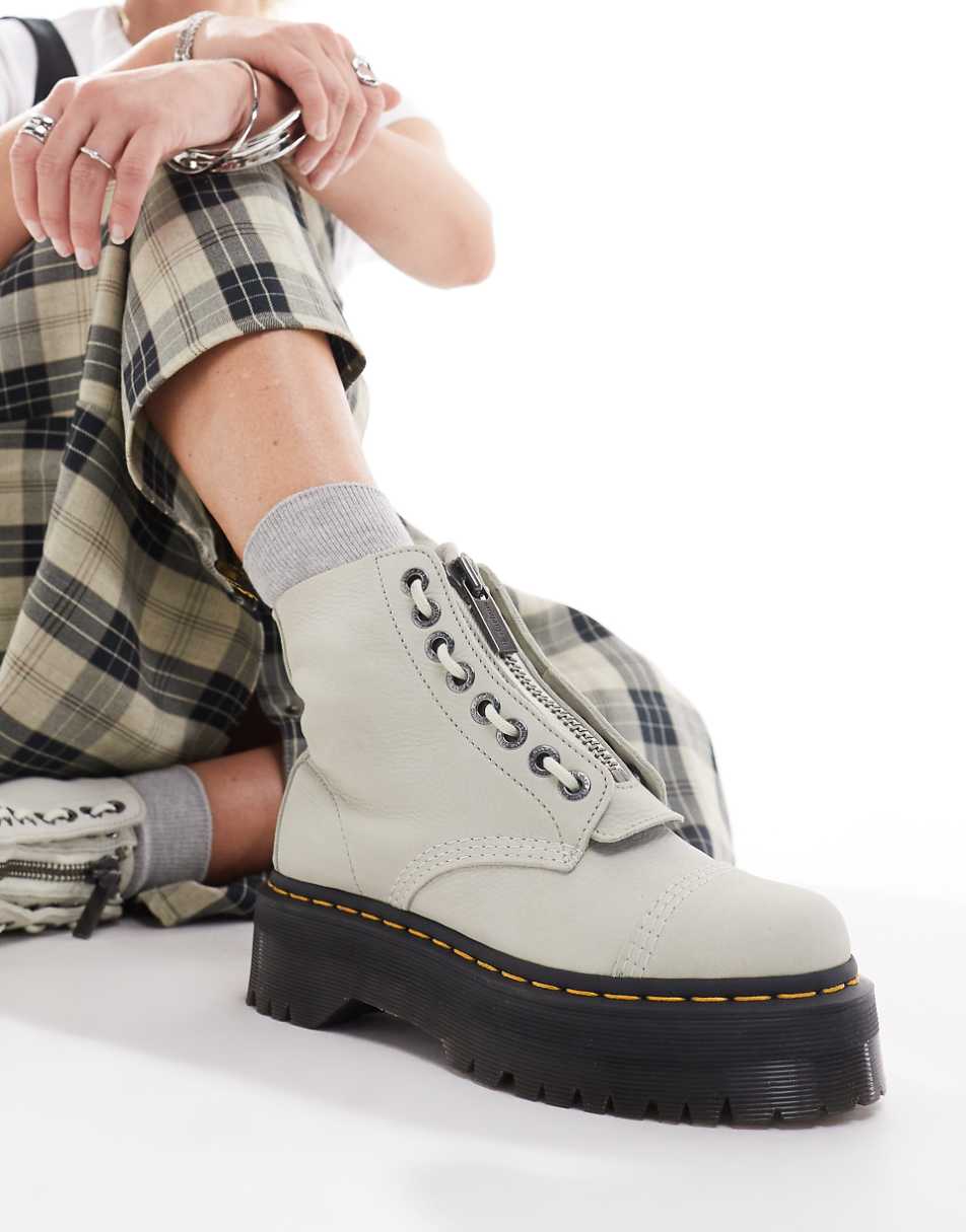 Dr Martens Sinclair boots in cool gray nubuck