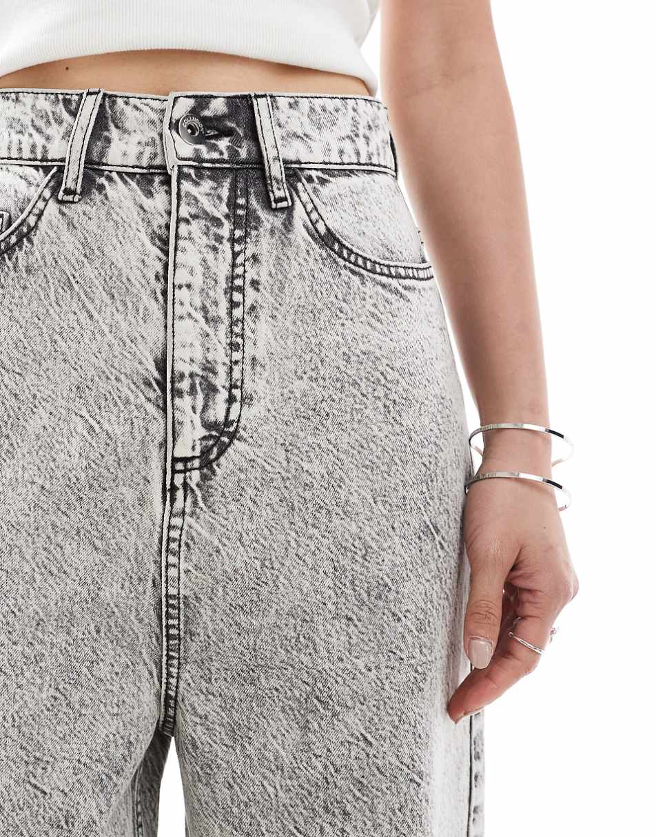 COLLUSION X014 unisex baggy antifit jeans in washed gray