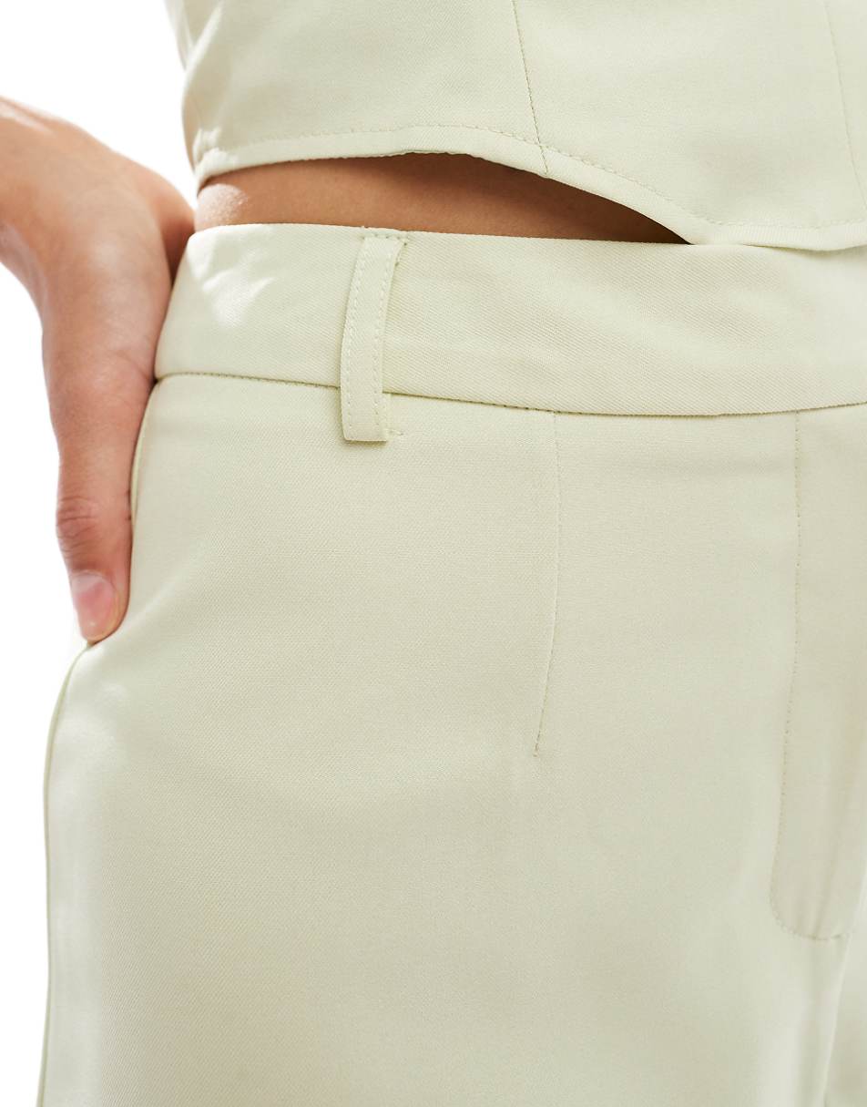 Miss Selfridge tailored micro mini skort in lime green - part of a set