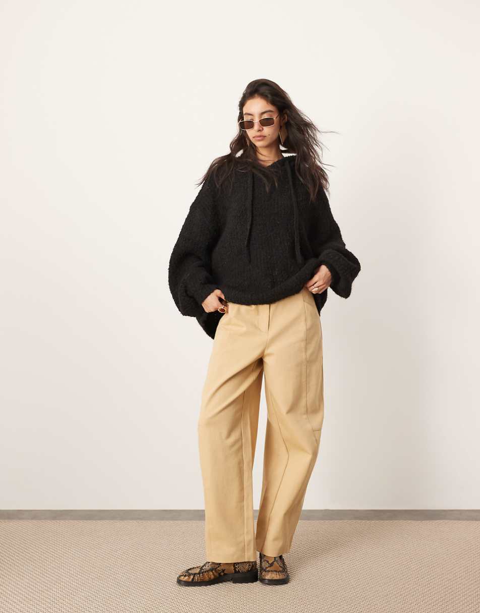 ASOS EDITION boucle oversized hoodie in black