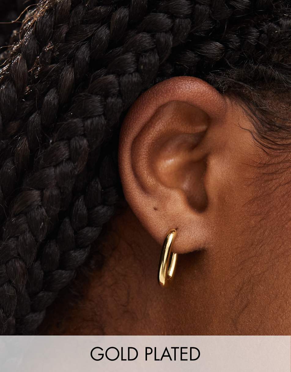 Lost Souls stainless steel hoop earrings in 18k gold plated