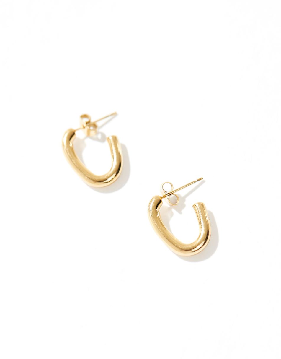 Lost Souls stainless steel hoop earrings in 18k gold plated