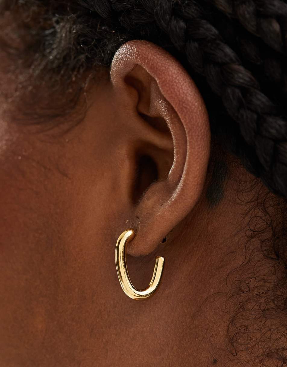 Lost Souls stainless steel hoop earrings in 18k gold plated