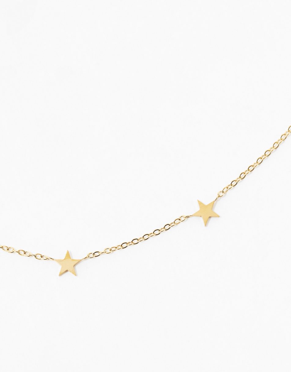 Lost Souls stainless steel star necklace in 18k gold plated