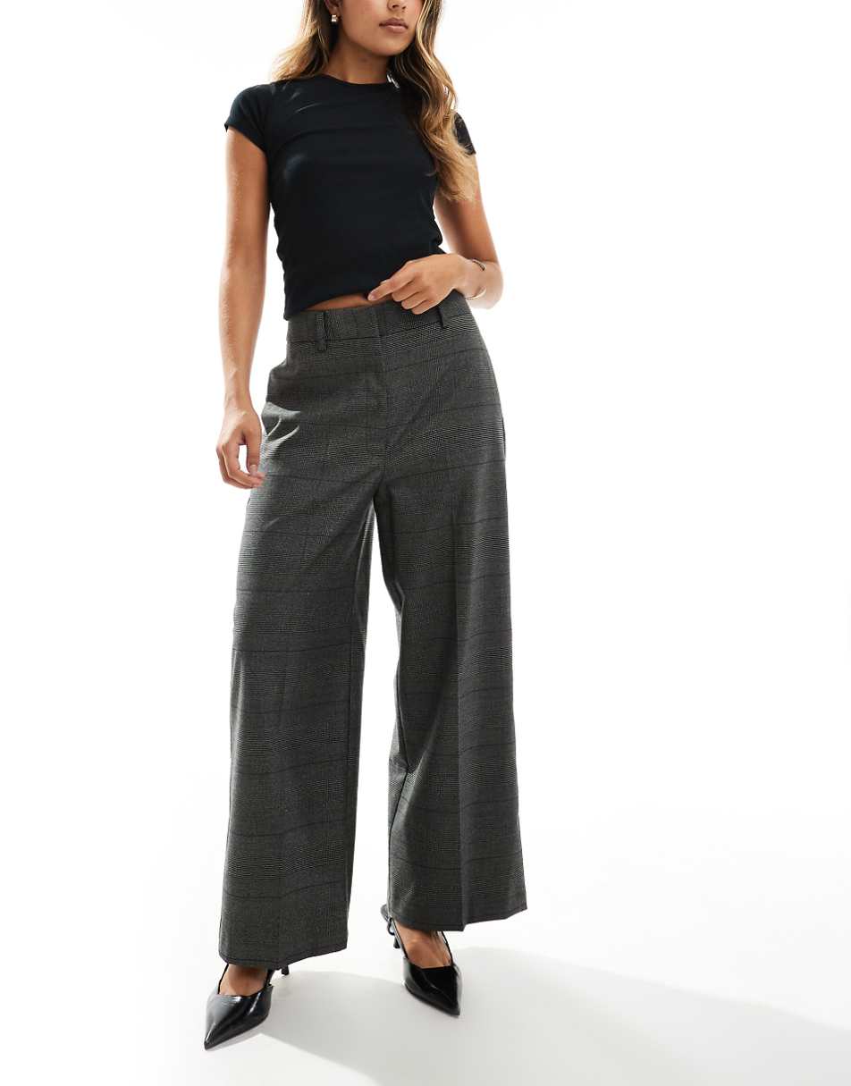 ASOS DESIGN tailored culotte in check