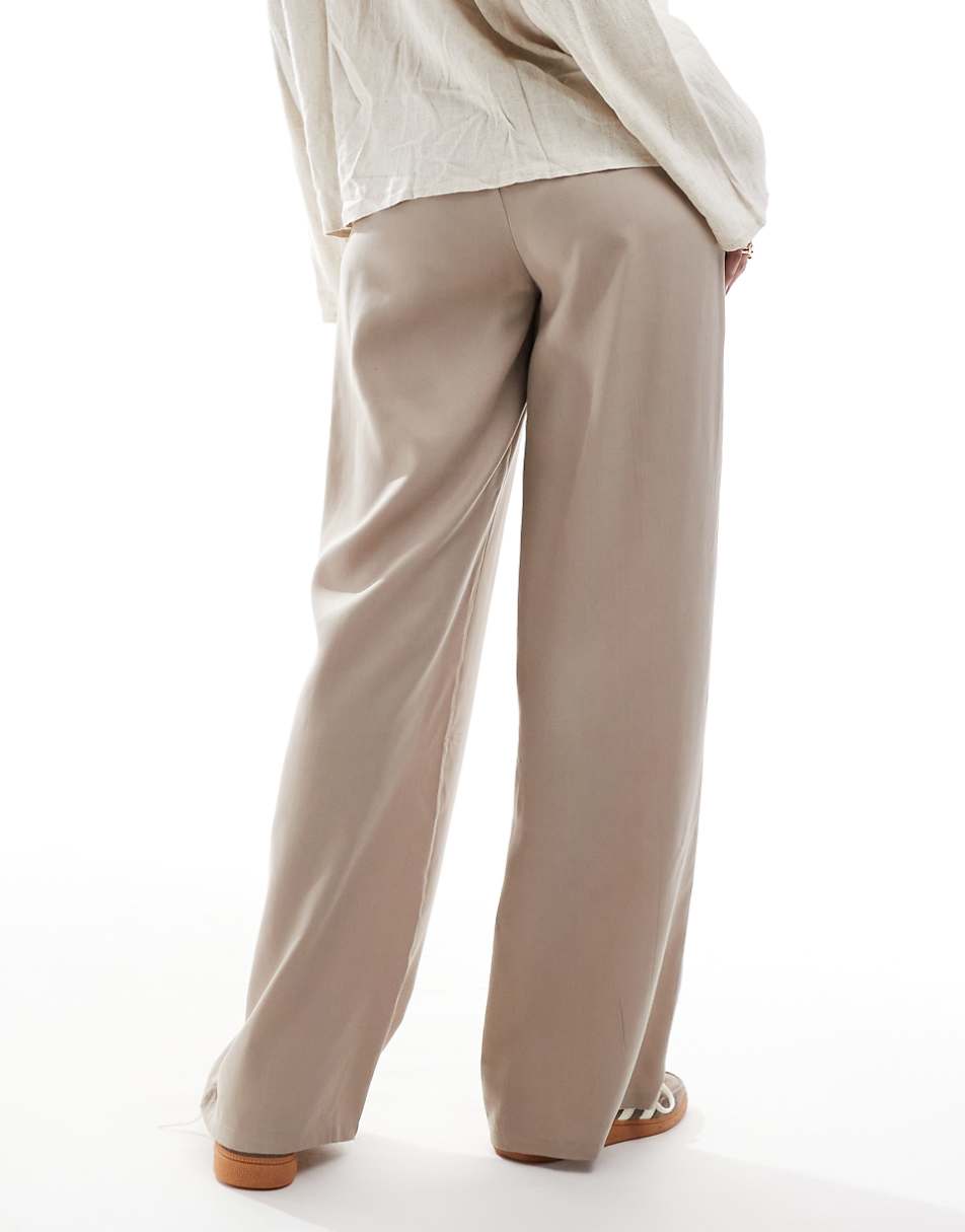 ASOS DESIGN Tall dad pants in washed sand