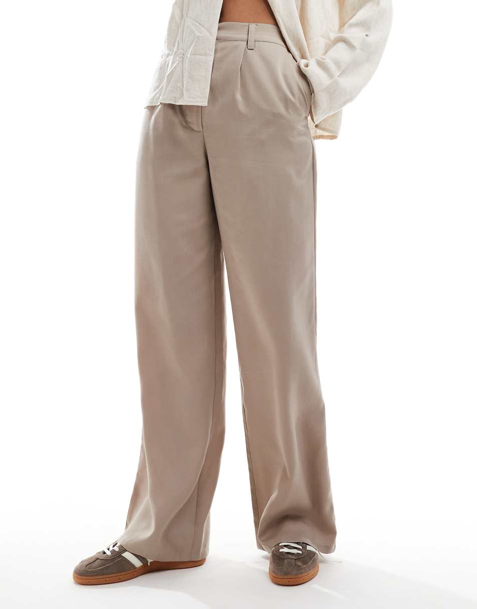 ASOS DESIGN Tall dad pants in washed sand
