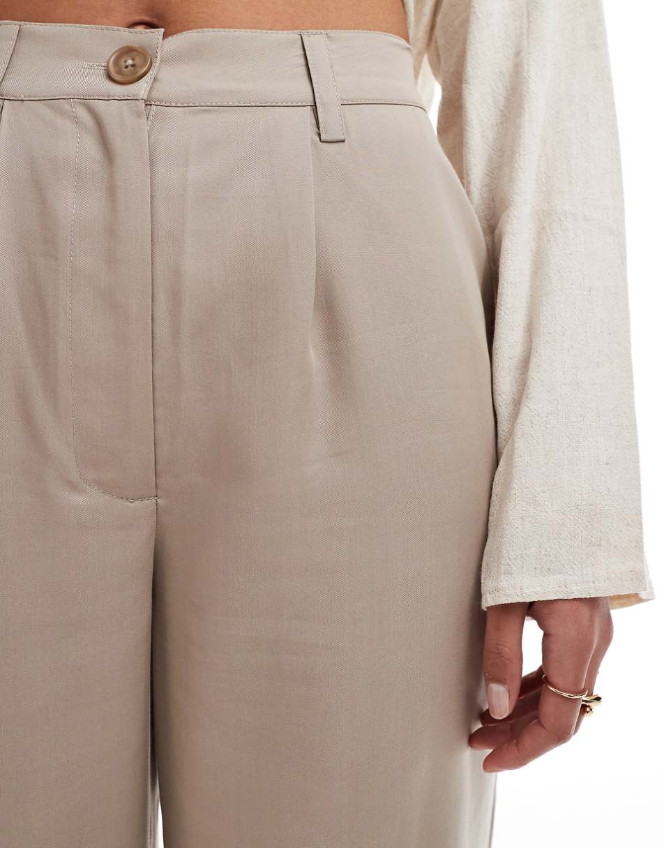 ASOS DESIGN Tall dad pants in washed sand