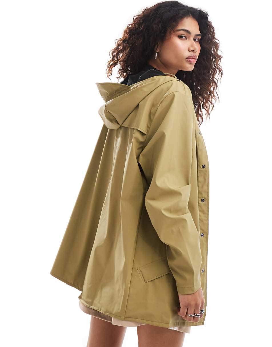 Rains 12010 waterproof short jacket in khaki