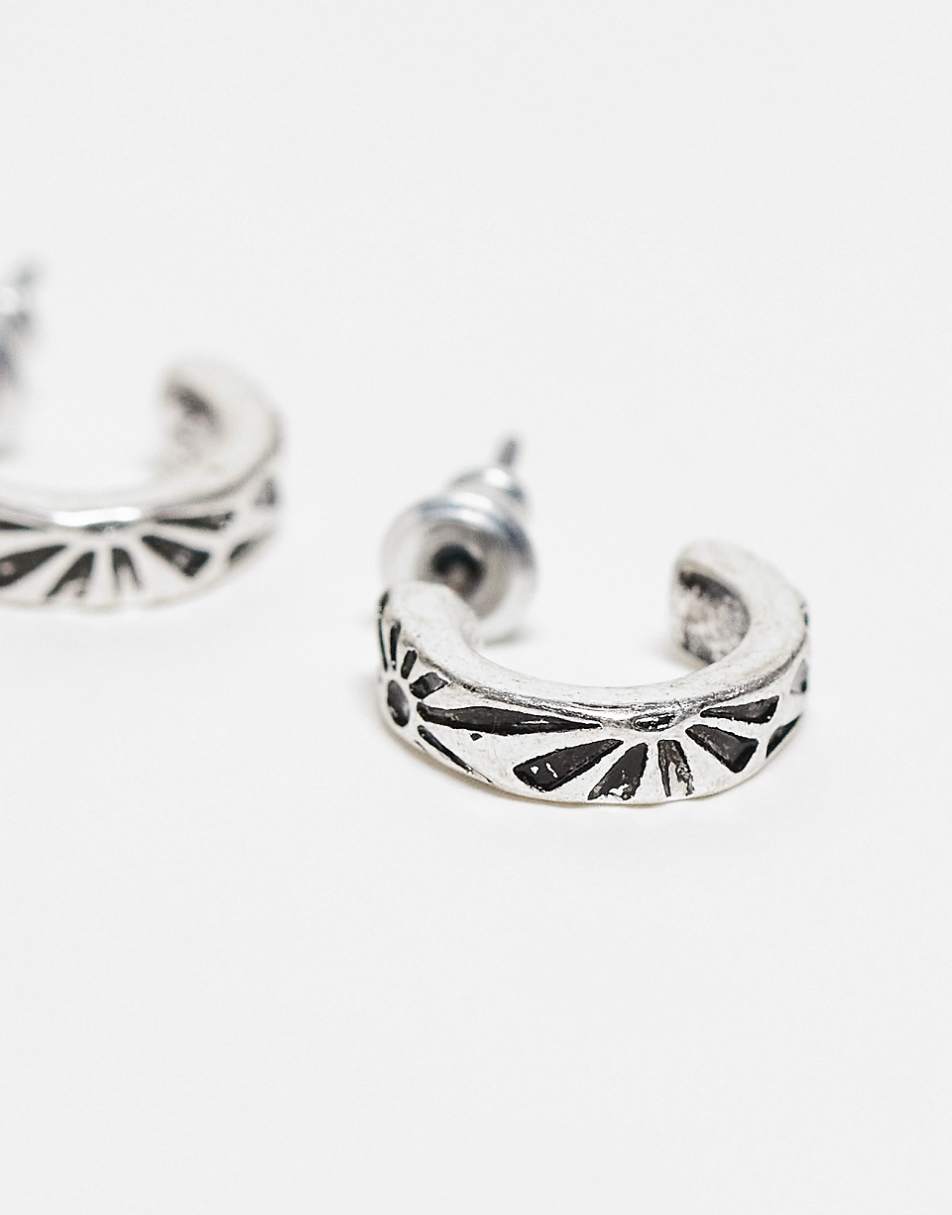 Classics 77 dusk til dawn hoop earrings in silver