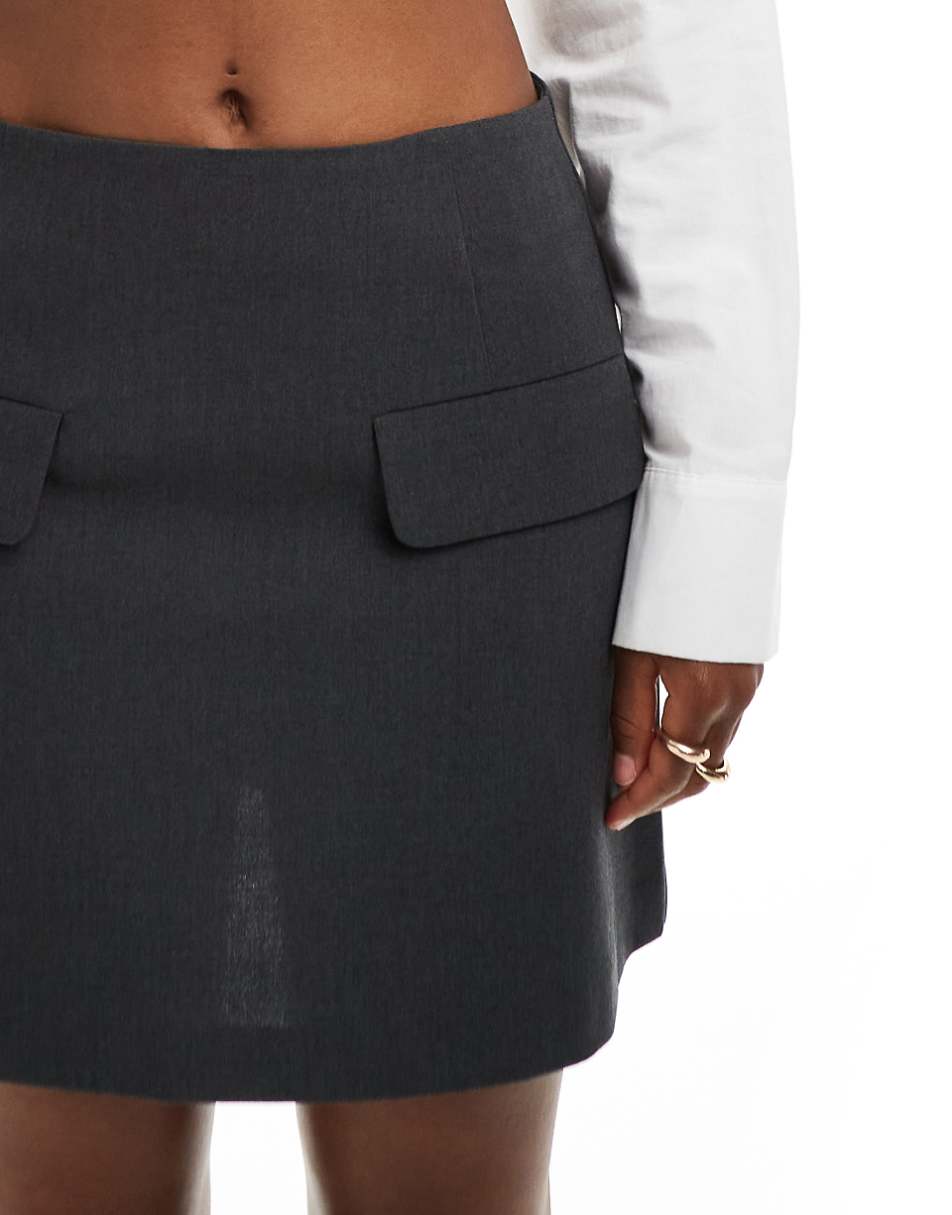 ASOS DESIGN tailored pocket detail mini skirt