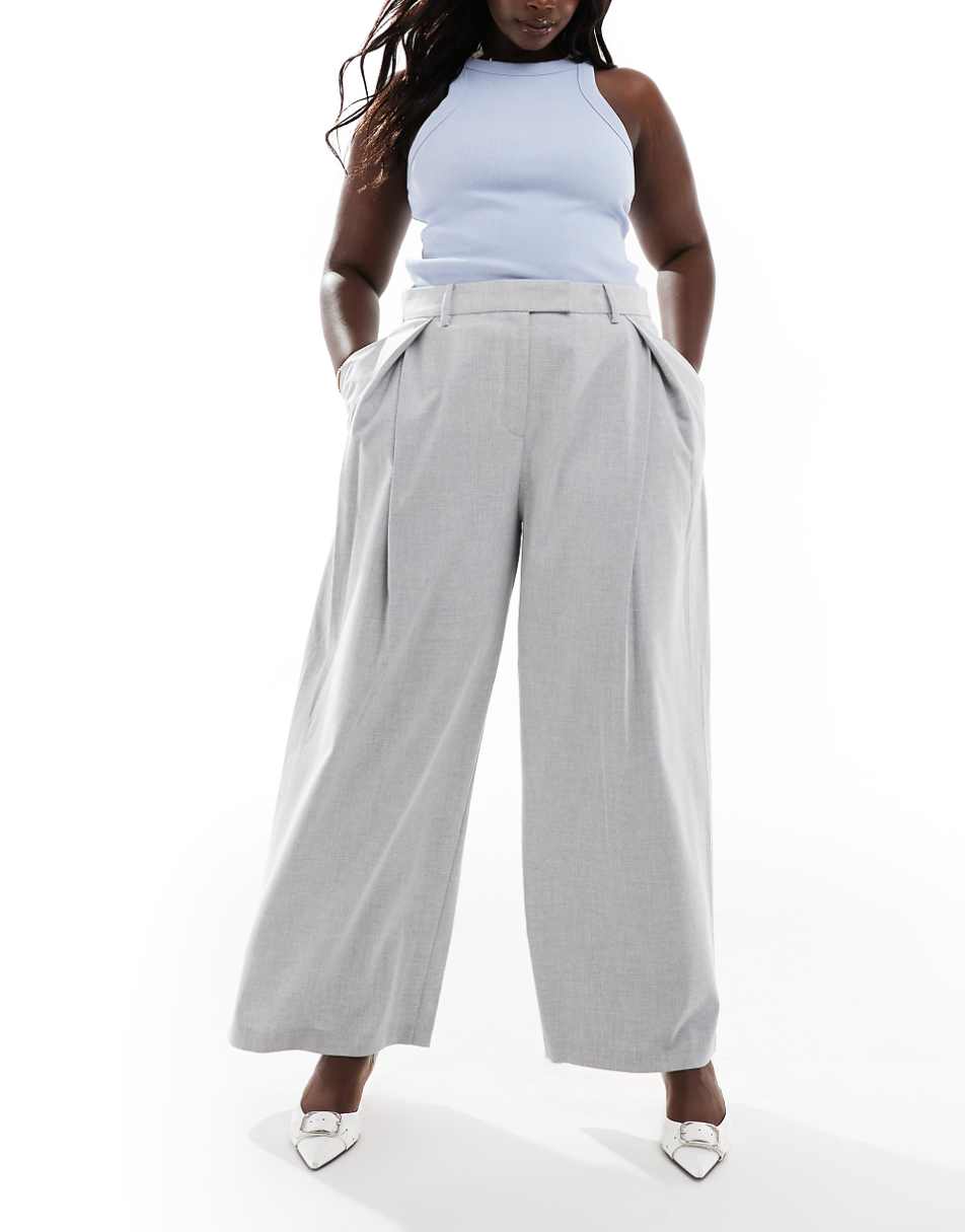 ASOS DESIGN tailored linen short in natural stripe
