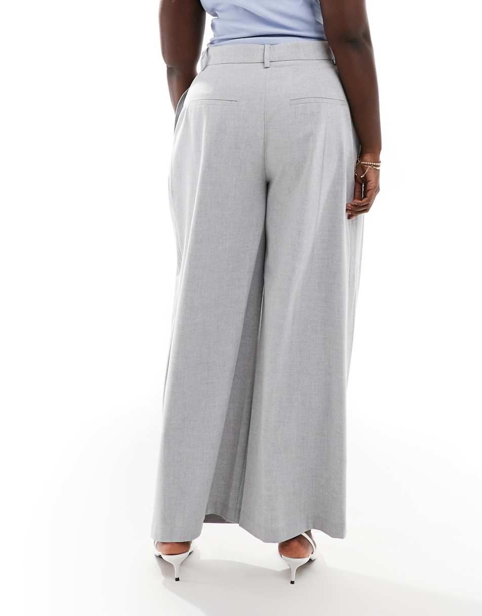 ASOS DESIGN tailored linen short in natural stripe