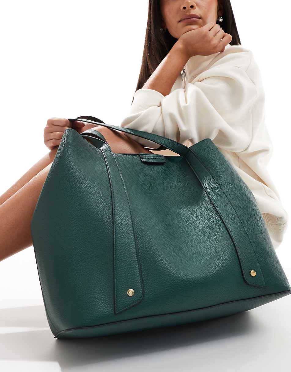Accessorize soft shoulder bag in dark green