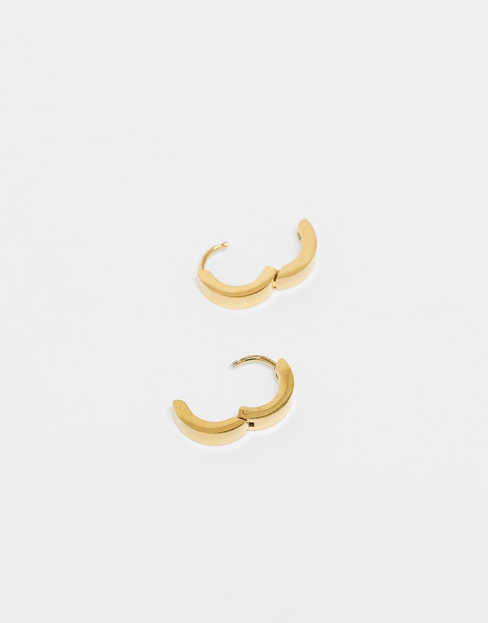 Lost Souls essential huggie hoops in 18k gold plated