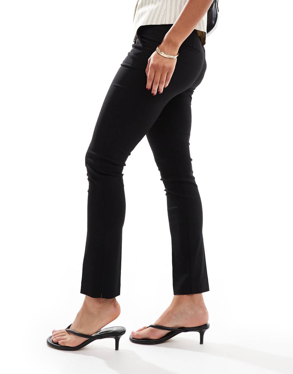 Mango tailored slim pants in black