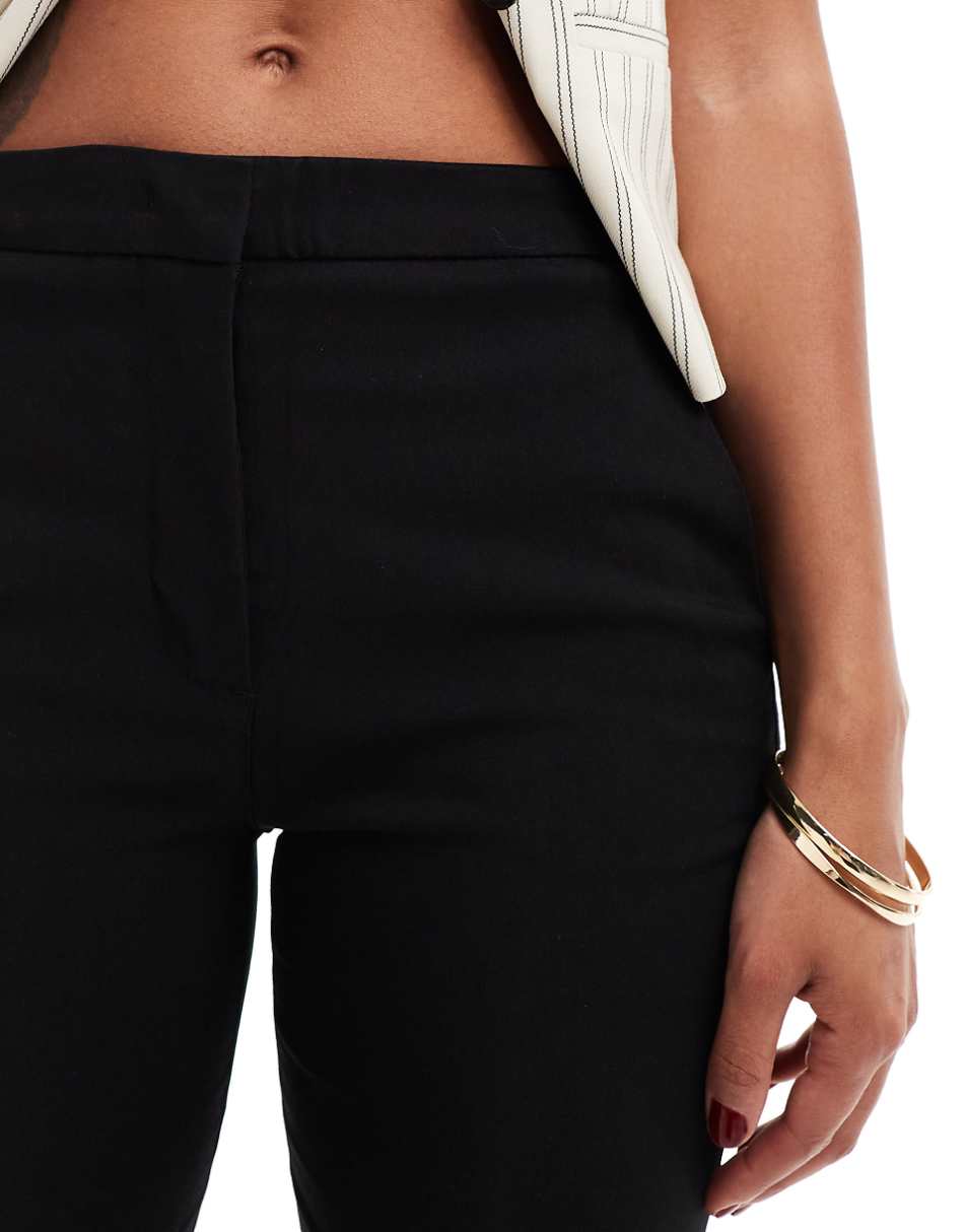 Mango tailored slim pants in black