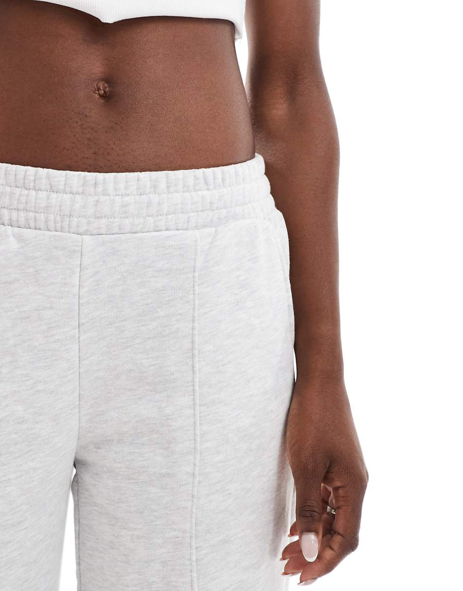 Bershka wide leg sweatpants in gray heather - part of a set
