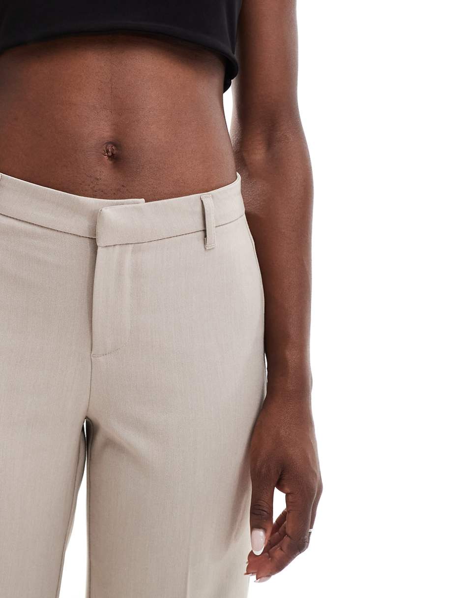 Bershka tailored pants in beige melange