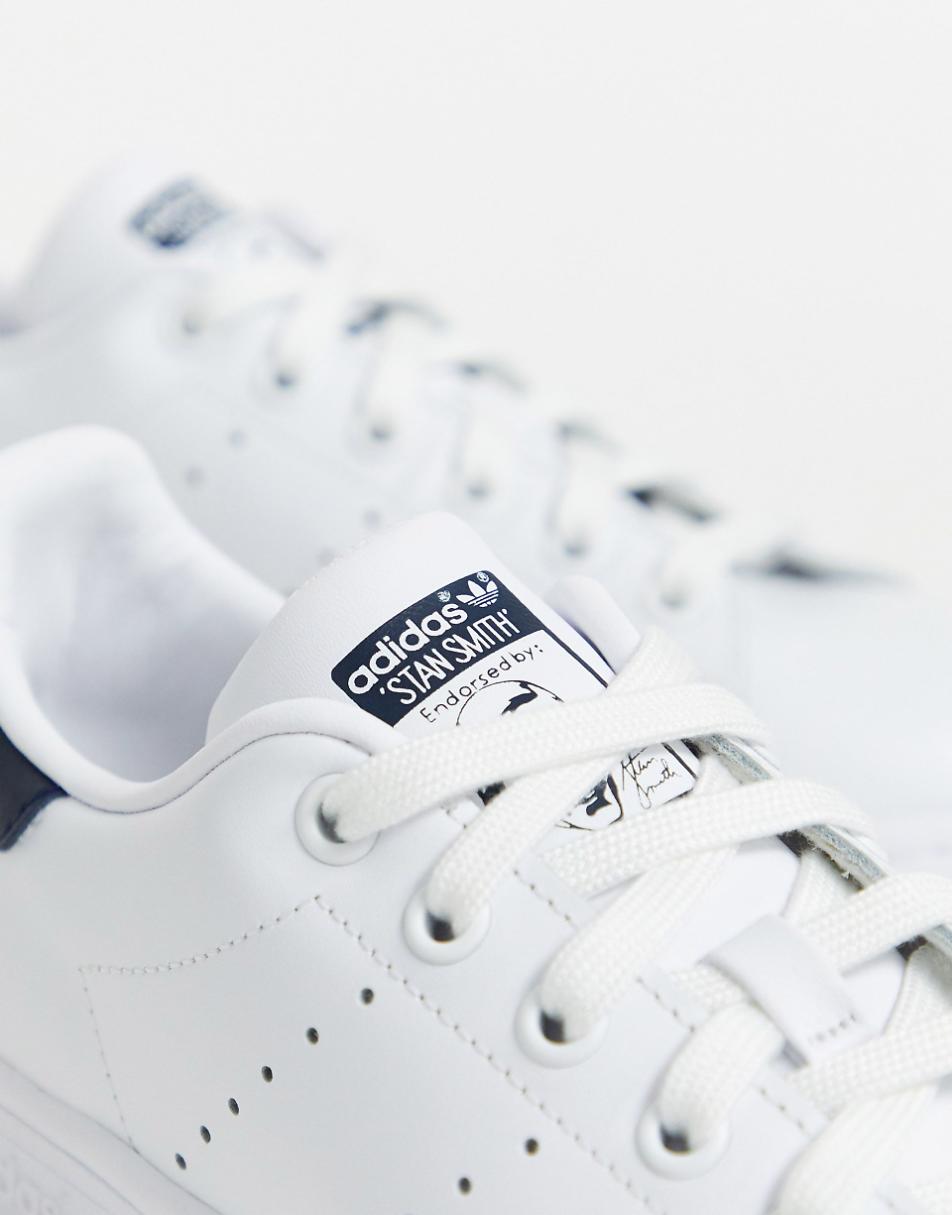 adidas Originals Stan Smith sneakers in white and navy