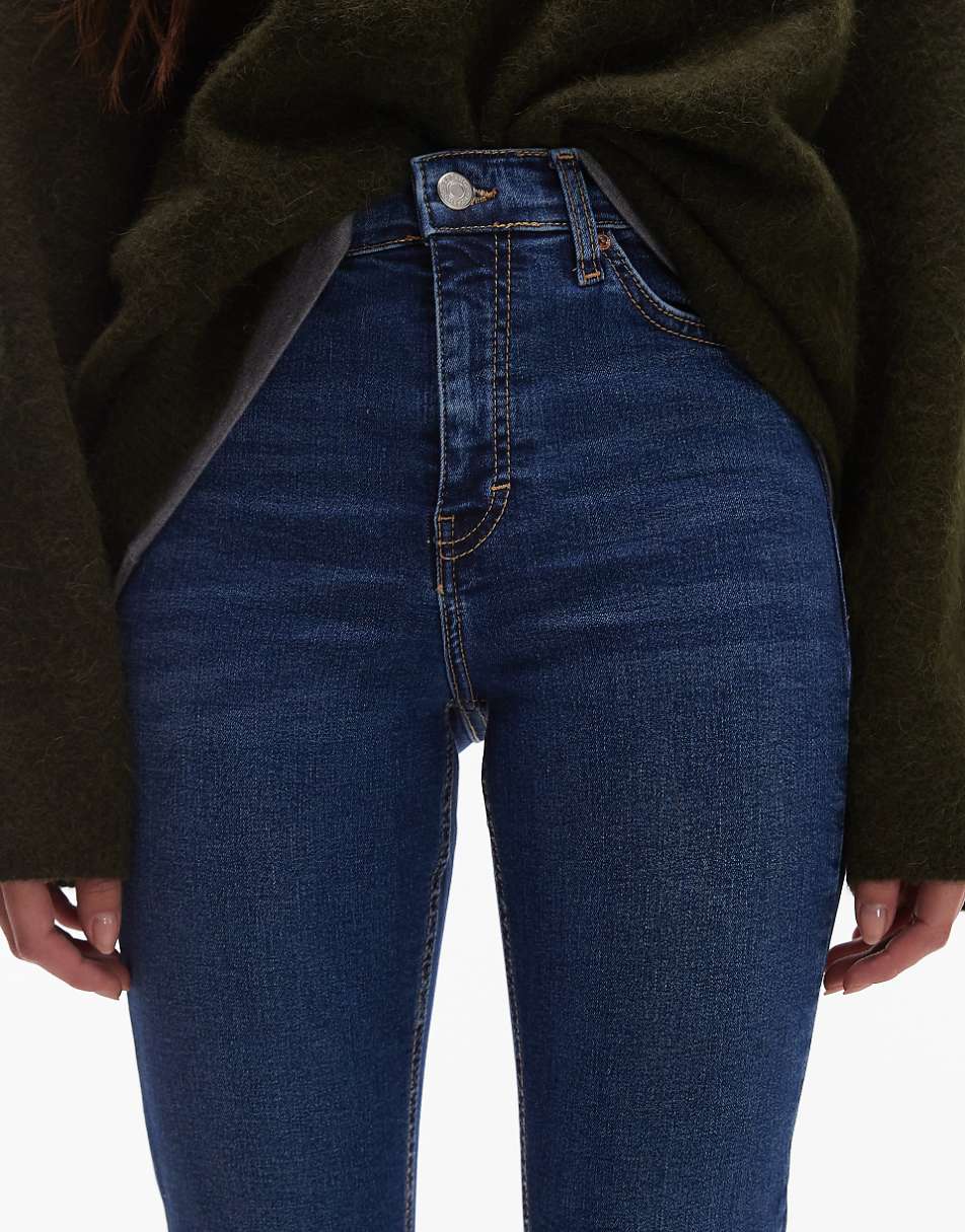 Topshop high rise Jamie jeans in rich blue