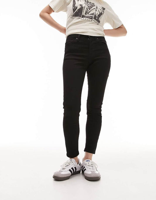 Topshop Petite Jamie jeans in black