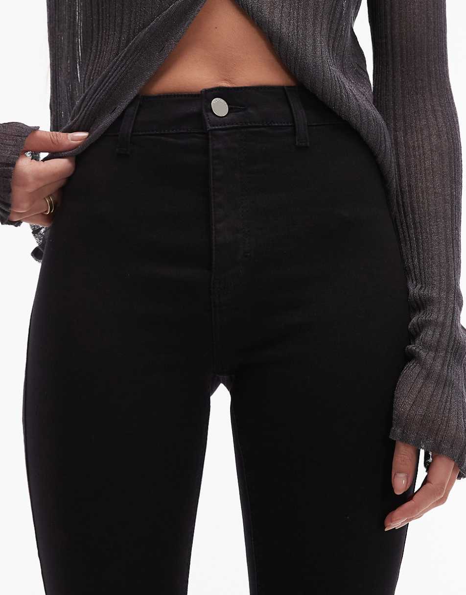 Topshop high rise joni jeans in black