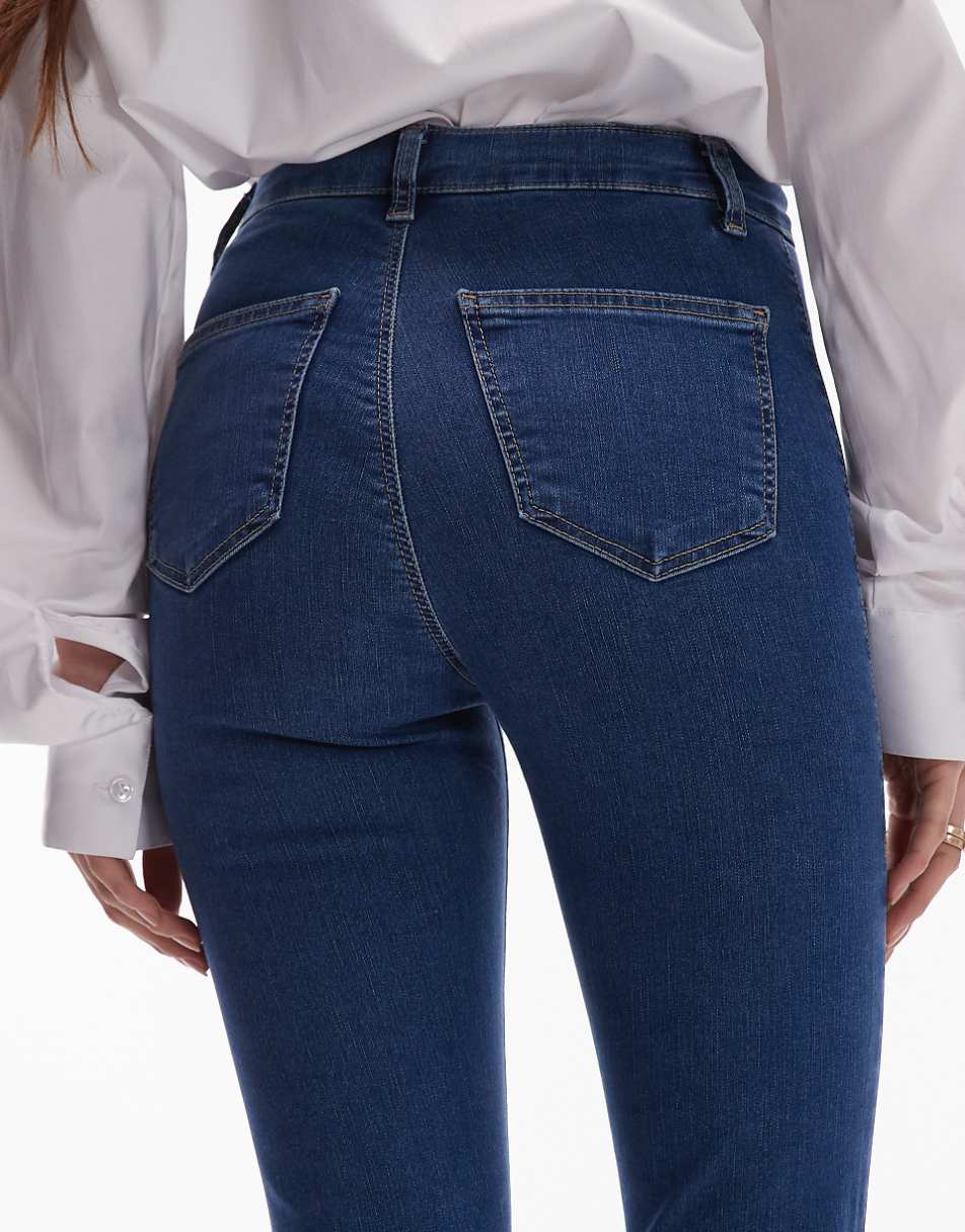 Topshop high rise Joni jeans in mid blue