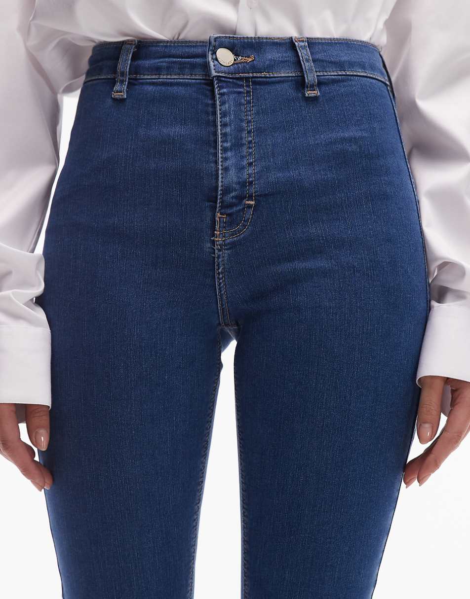 Topshop high rise Joni jeans in mid blue