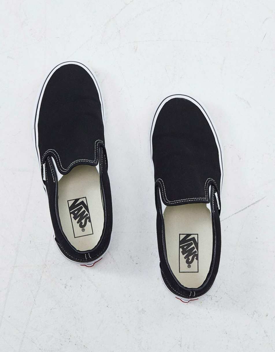 Vans Classic Slip-On sneakers in black and white