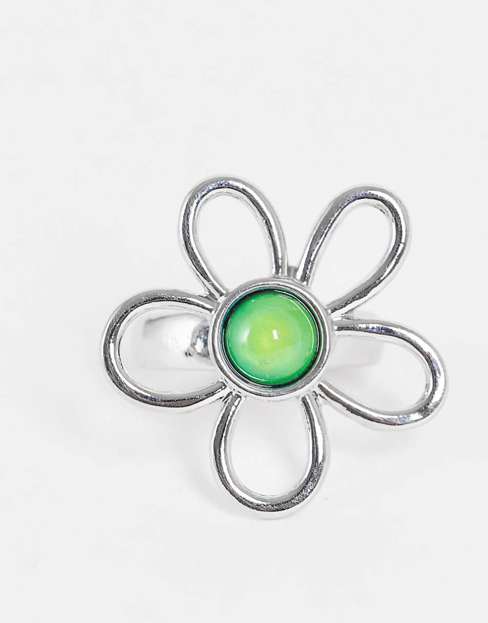 Reclaimed Vintage Inspired flower mood ring