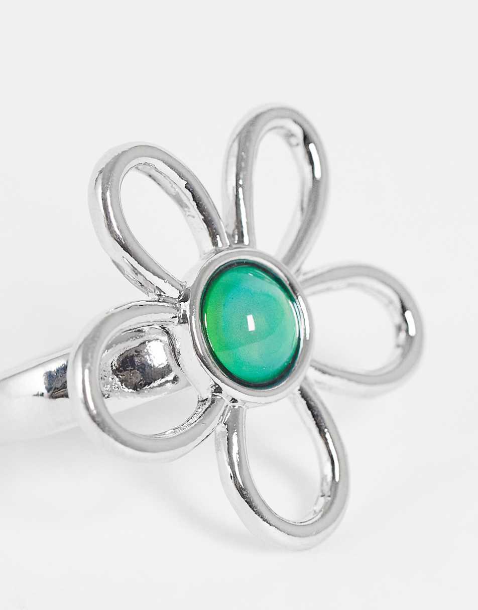 Reclaimed Vintage Inspired flower mood ring