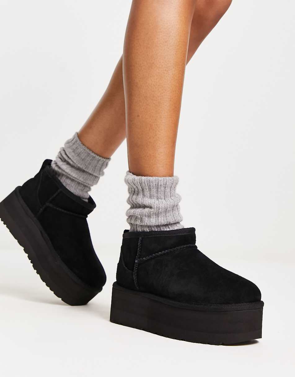 UGG Classic Ultra Mini platform boots in black