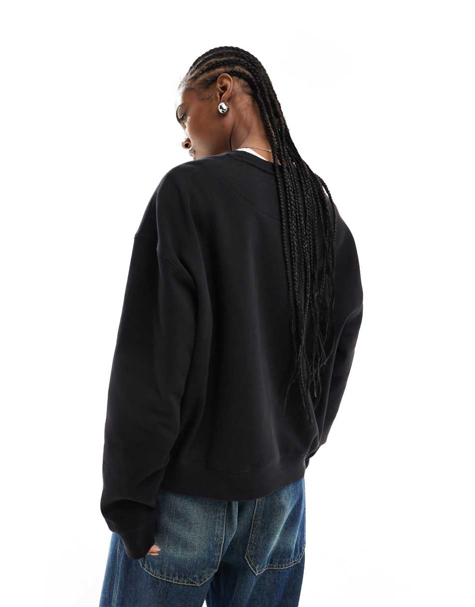 Weekday Essence sweatshirt in black