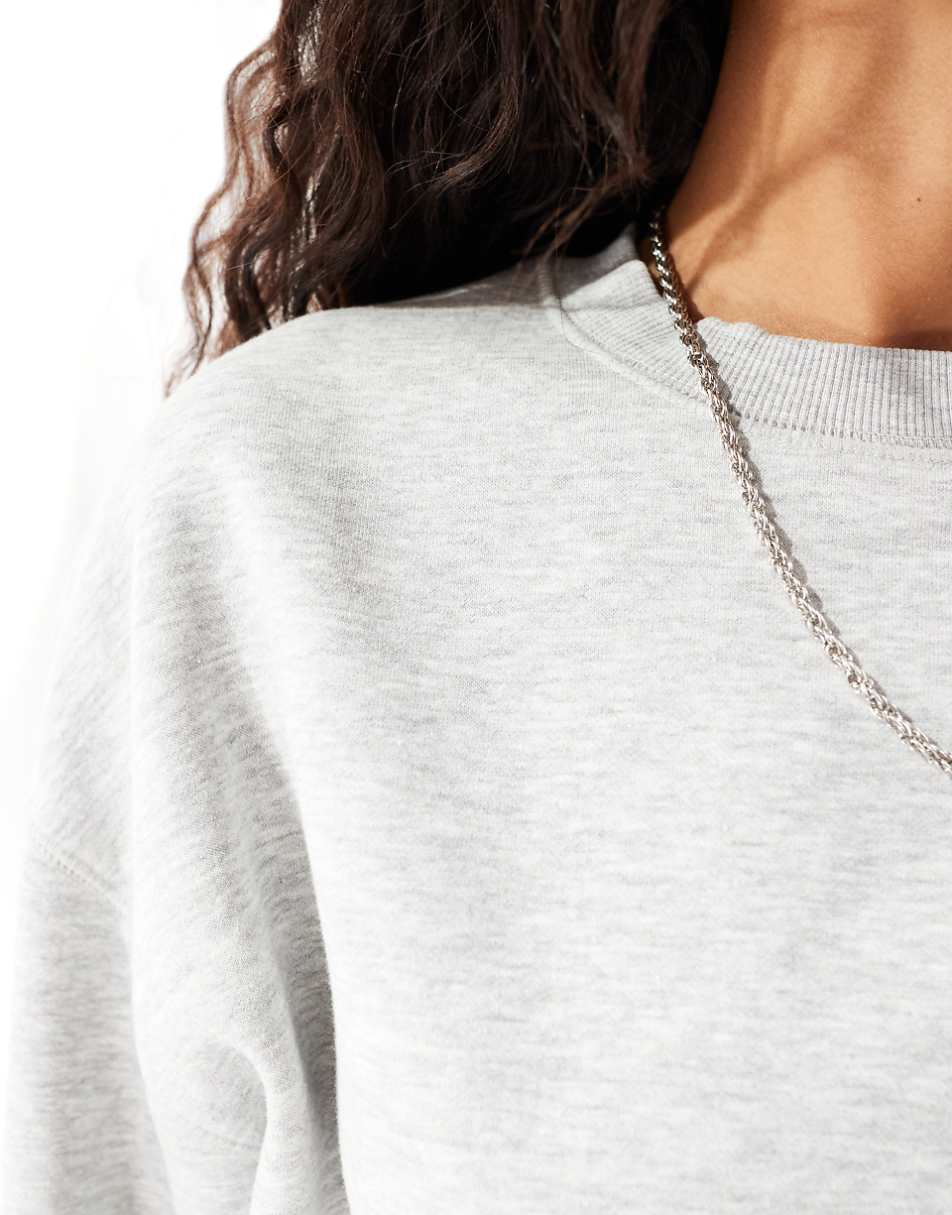 Weekday Essence standard sweatshirt in gray