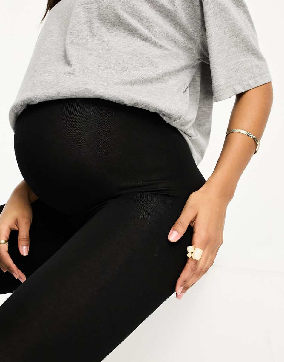 ASOS DESIGN Maternity over the bump capri legging in black