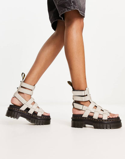 Dr Martens Ricki Gladiator in cobblestone gray leather