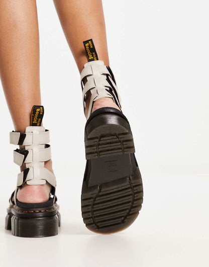 Dr Martens Ricki Gladiator in cobblestone gray leather