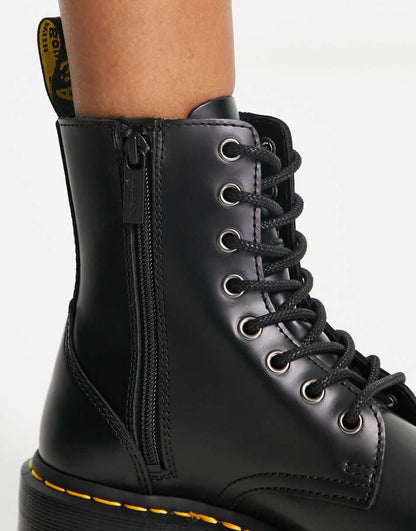 Dr Martens Jadon flatform leather boots in black
