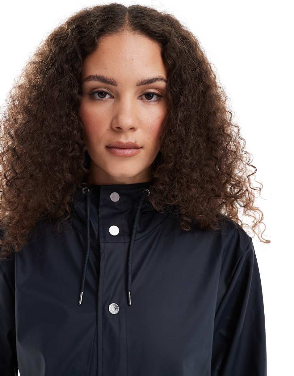 Rains 12010 unisex waterproof short jacket in navy