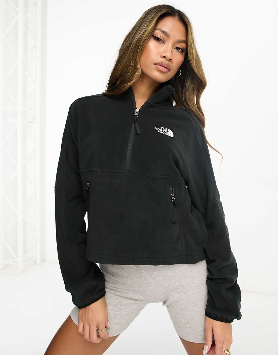 The North Face Polartec 1/4 zip fleece in black