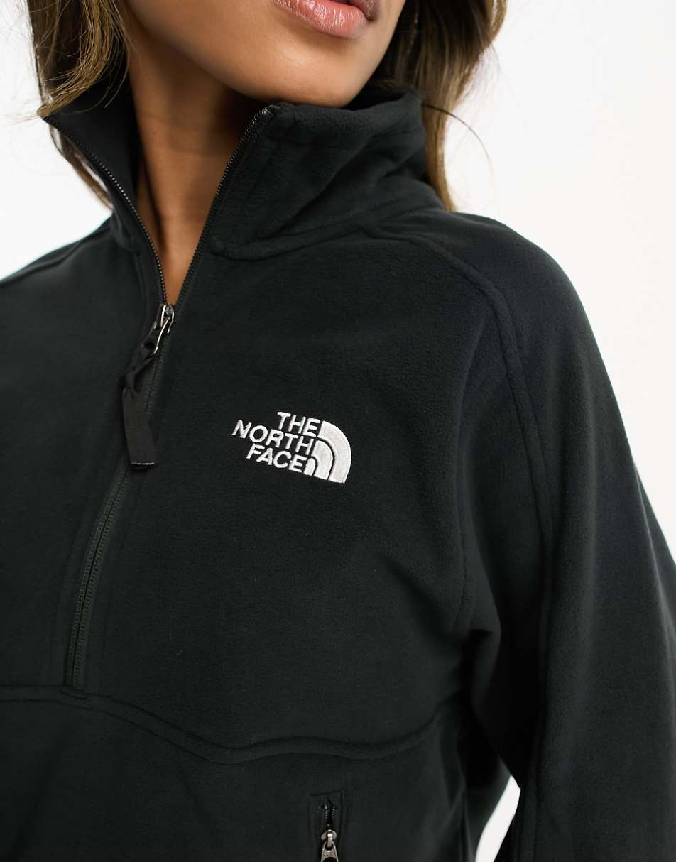 The North Face Polartec 1/4 zip fleece in black