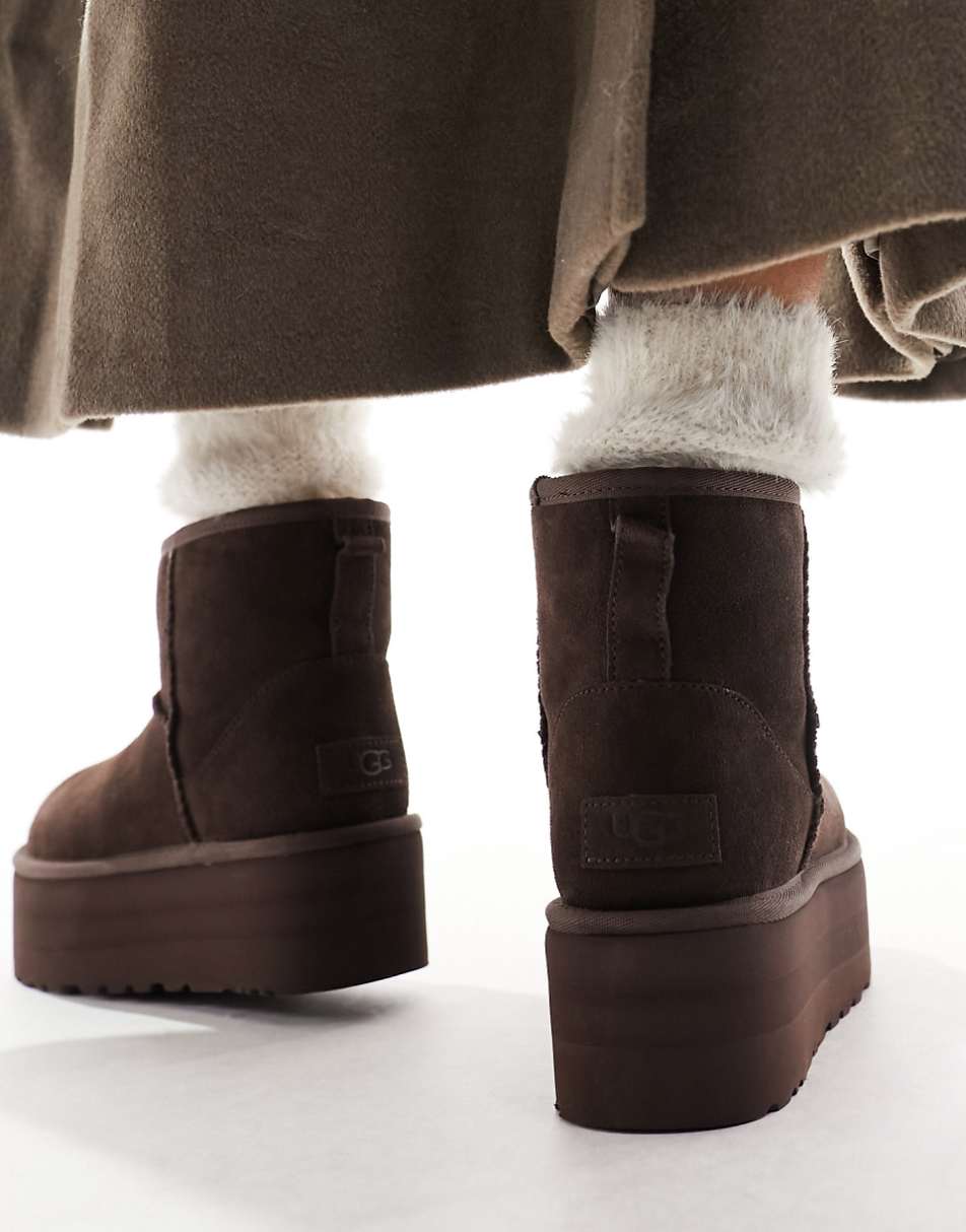 UGG Classic mini platform boots in brown