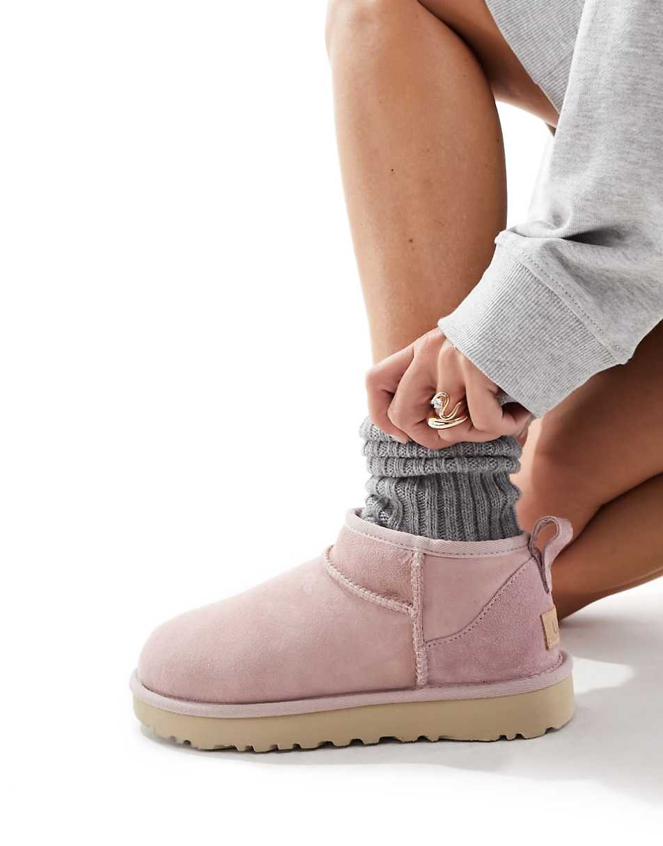 UGG Classic ultra mini boots in pink