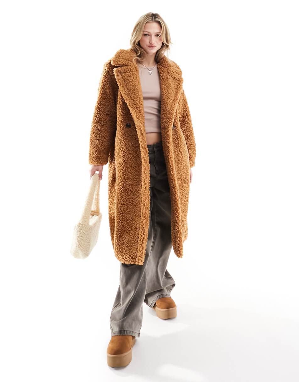 UGG Gertrude teddy coat in tan