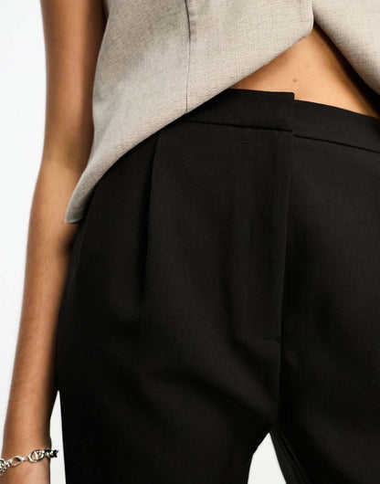 ASOS DESIGN Tall tailored tapered pant in black