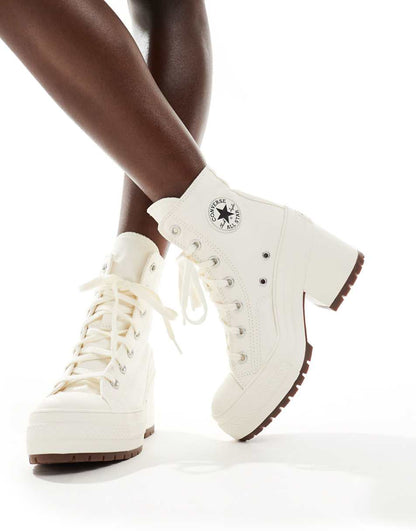 Converse Chuck Taylor 70s Hi Deluxe heeled sneakers in white