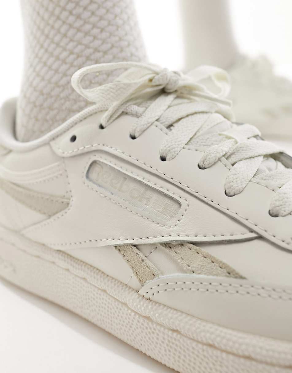 Reebok Club C 85 sneaker in white and beige