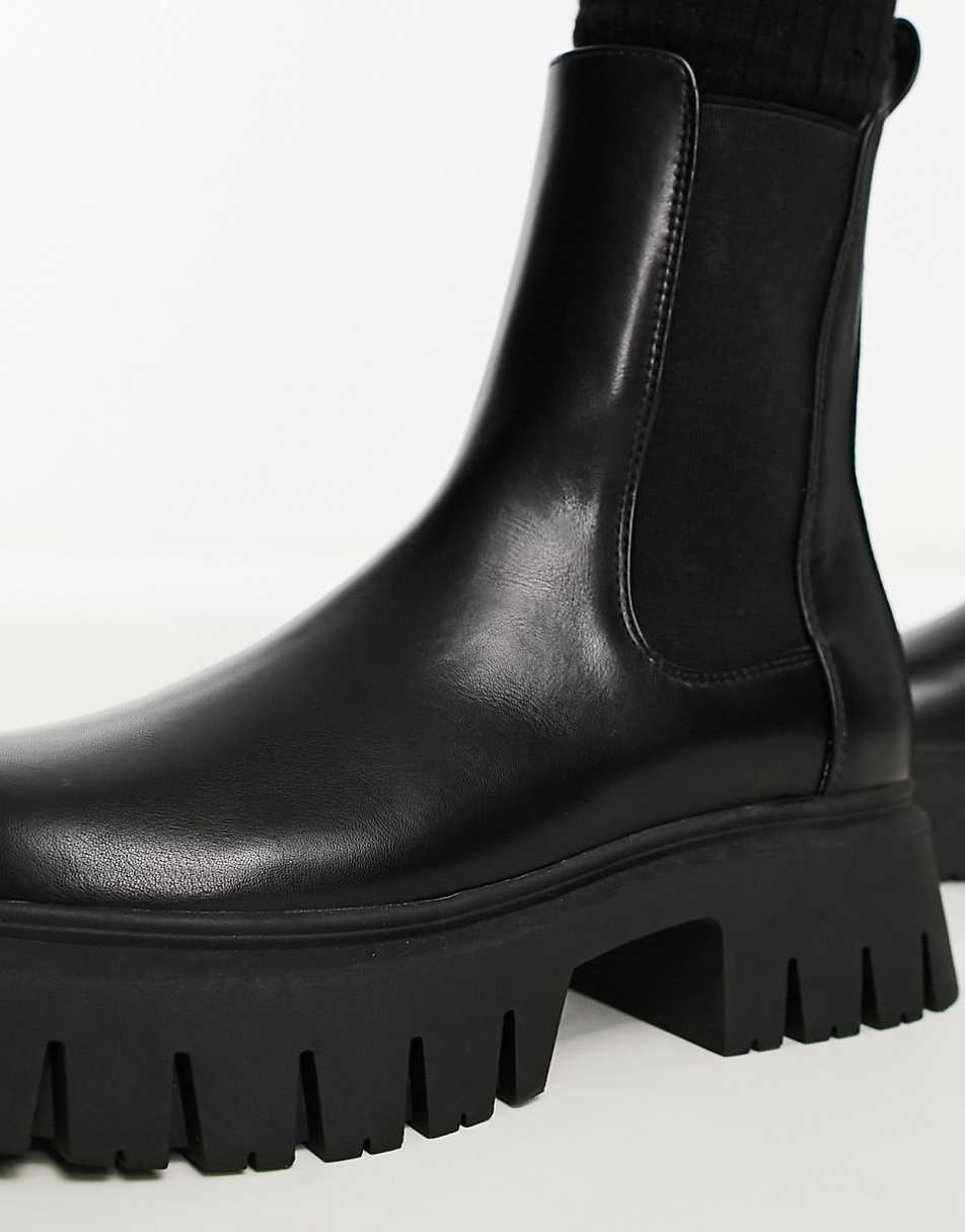 ASOS DESIGN Anthem chunky chelsea boots in black